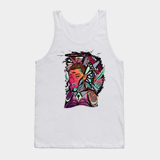 Blue Red Blend Jupiter Cries Tank Top